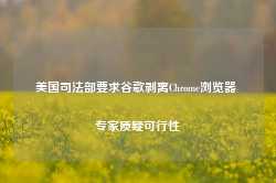 美国司法部要求谷歌剥离Chrome浏览器 专家质疑可行性