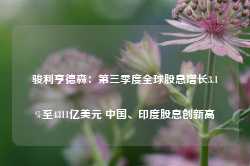 骏利亨德森：第三季度全球股息增长3.1%至4311亿美元 中国、印度股息创新高