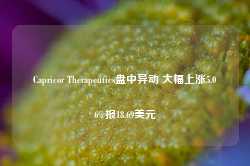 Capricor Therapeutics盘中异动 大幅上涨5.06%报18.69美元